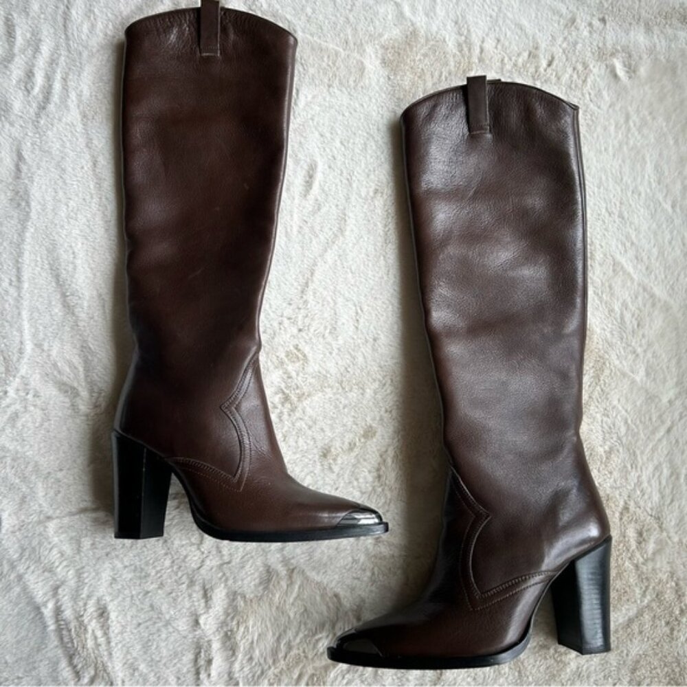 Bronx New-American Western High Boot Brown Leather